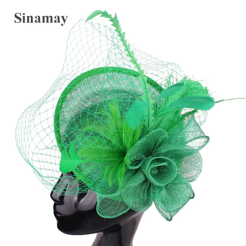 Bride Mesh Wedding Fascinator Hat For Ladies Party Veils Headpiece Fashion New Chapeau Cap Women Church Net Hair Accessories