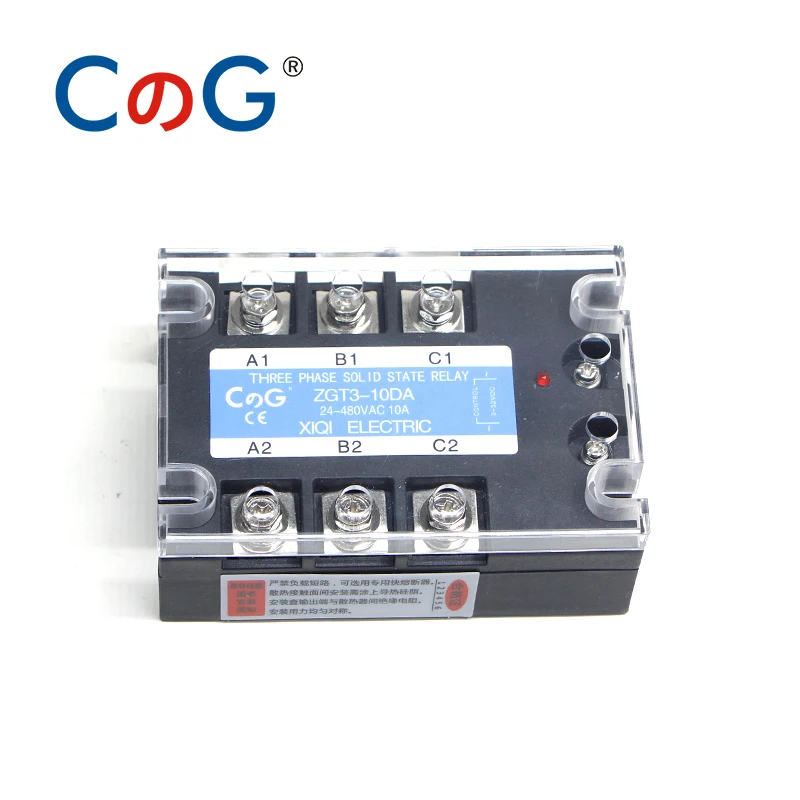 CG 3 Phase 10A 25A 40A DA 60A 80A 100A 150 200A Triphasé SSR 3-32V DC Contrôle 24-480V AC Citations sur Solid State SSR AC Trois DC-AC