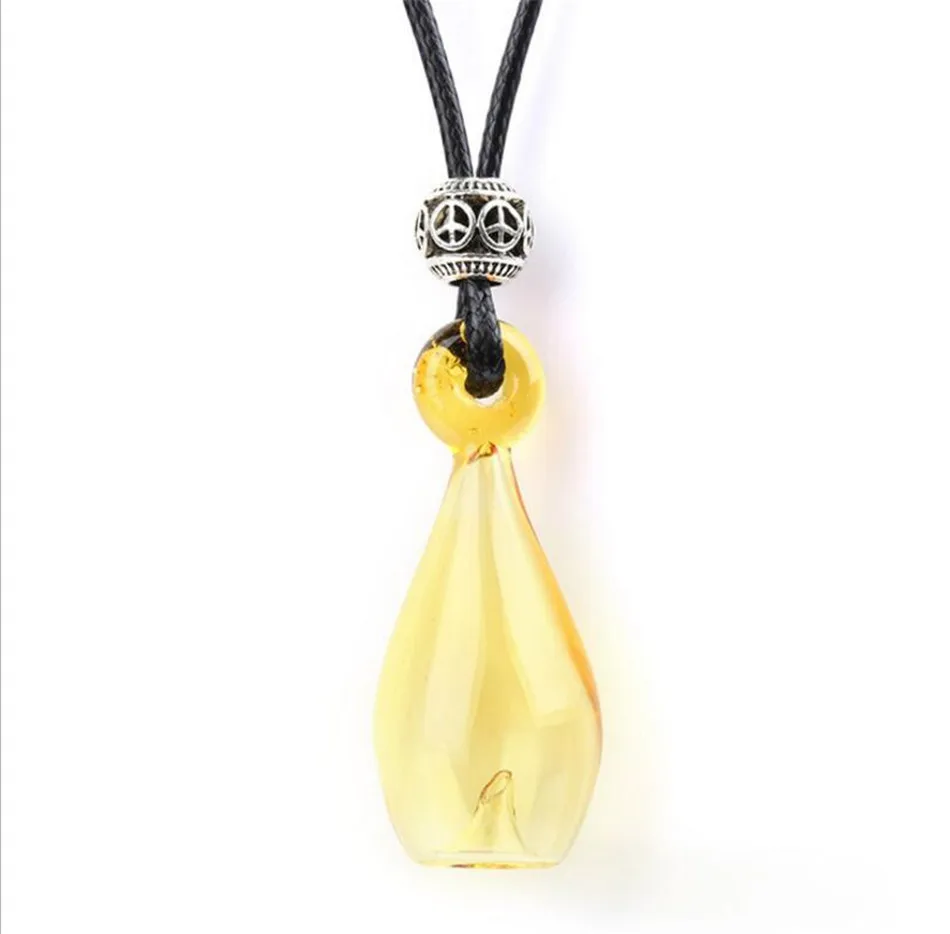 1PC  Essential Oil Bottle Pendant Necklace Diffuser Perfume Refillable Coloured Handmade Drop Pendant Necklace