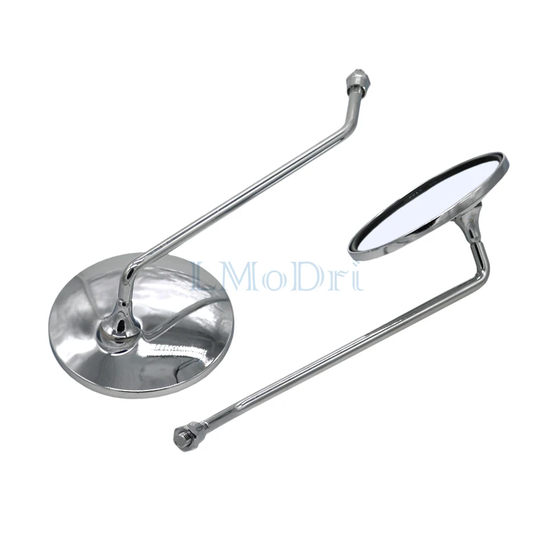 Free Shipping Universal Motorcycle Back View Mirror Round Shape Rearview Side Mirrors For Motorbike With 8mm Screw