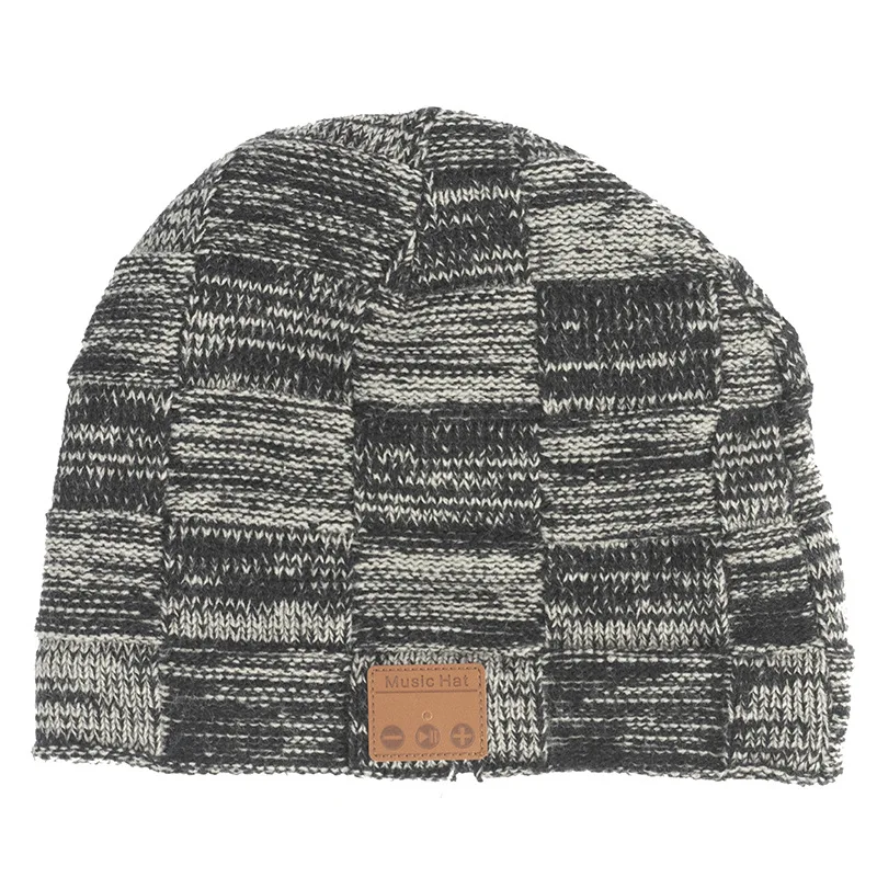 ฤดูหนาวหูฟังบลูทูธหมวกสเตอริโอกีฬาชุดหูฟังเพลงถักหมวกหมวกสนับสนุนแฮนด์ฟรีสายชาร์จ USB คริสต์มาสของขวัญ