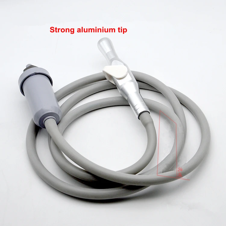 Dental rura silikonowa wyrzutnik śliny silny/słaby wąż ssący 10*6mm i (mocny/słaby) aluminiowa końcówka + filiżanka filtrowa dentystyczna