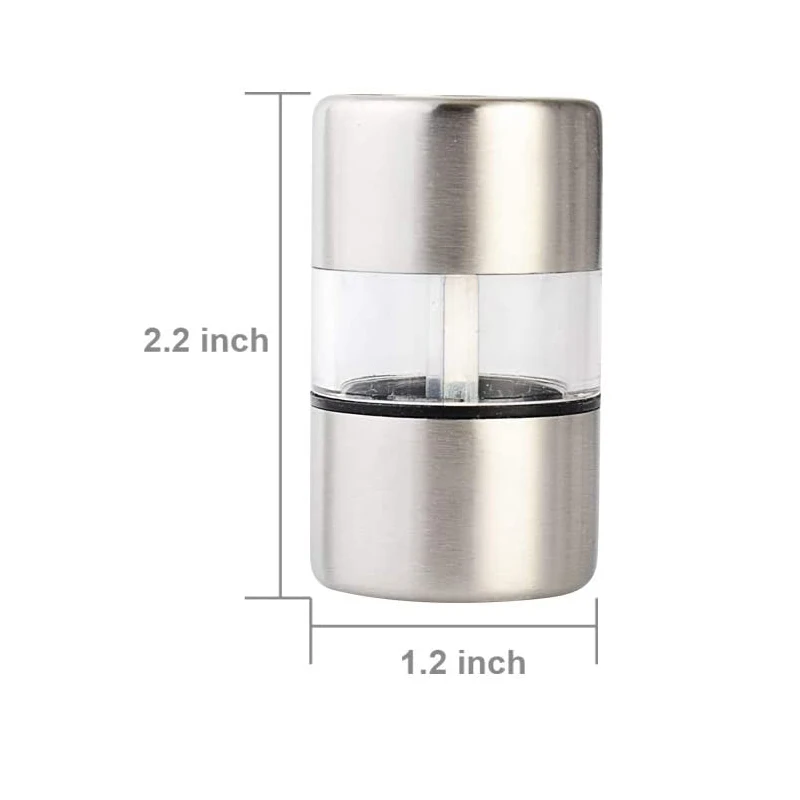 Manual Salt Pepper Grinder Stainless Steel Portable Mini Mill Grinder For Herb Pepper Spice Rose Salt Kitchen Grinding Gadgets