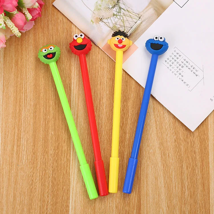 

24 pcs Creative cartoon happy expression gel pen cute student creative office stationery signature pen wholesale