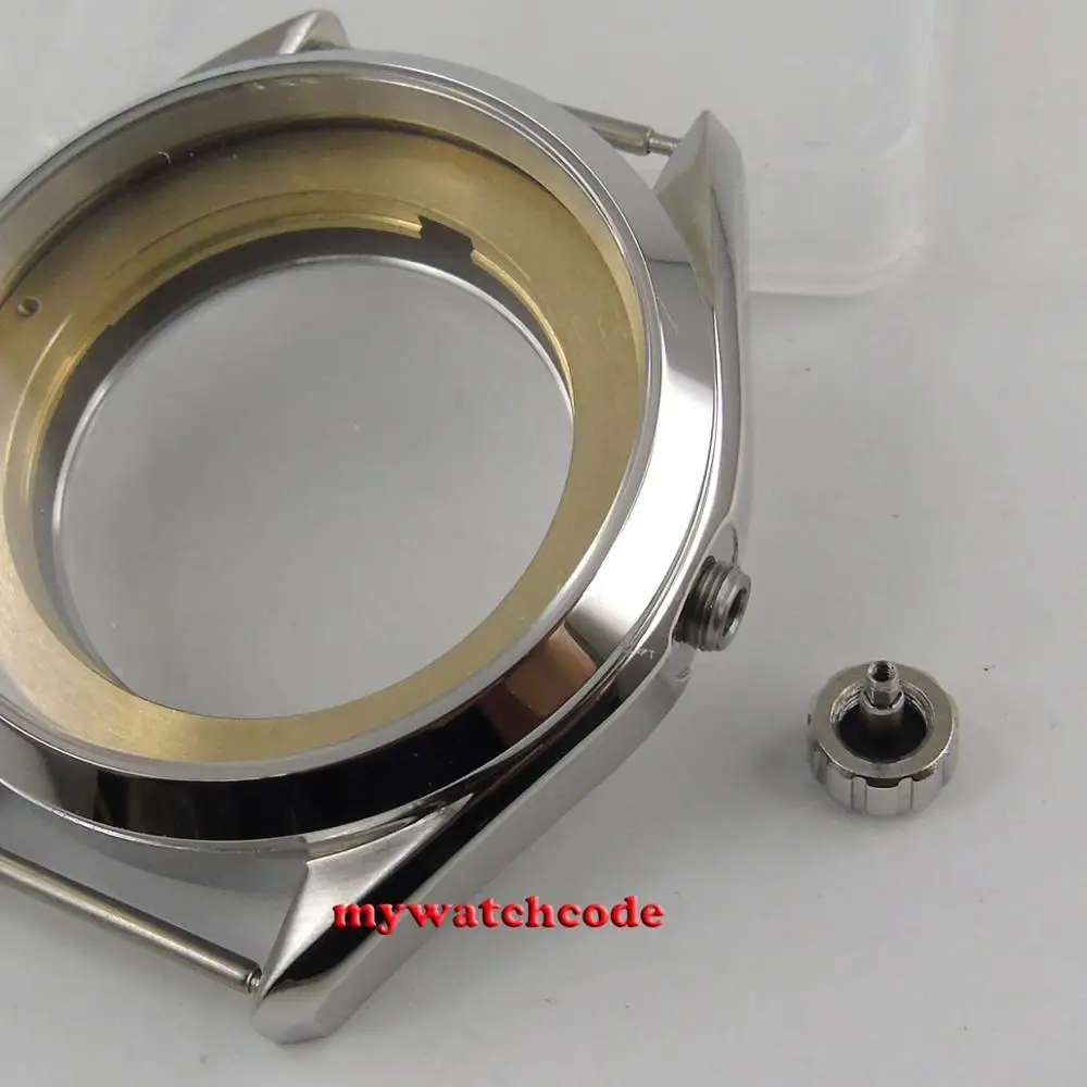Funda de reloj pulida de 41mm, cristal de zafiro 316L, compatible con ETA 2824 2836, movimiento C176