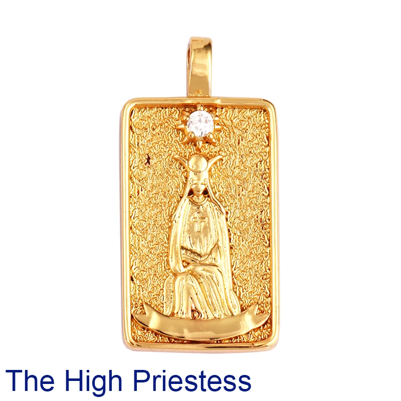 Tarot Karten Charm Anhänger, 2021 Neue 18K Reales Gold Überzogene DIY Schmuck Zubehör für Armbänder Halsketten Machen M06 – Detail 7