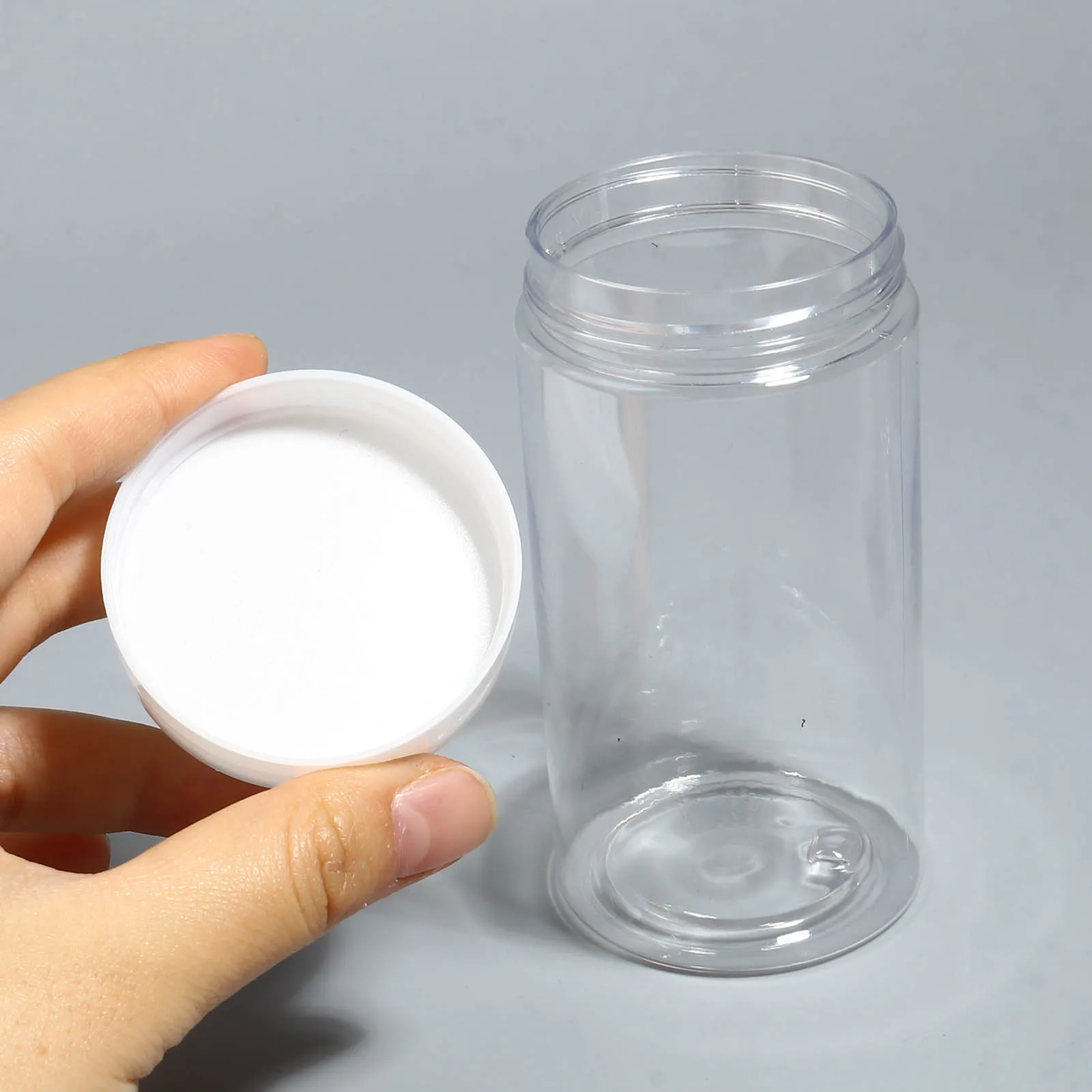 2pcs Clear PET Storage Bottle With White Plastic Lid Jars for Beads Jewelry Masque Container 100/120/150ml Travel Empty Box Jar