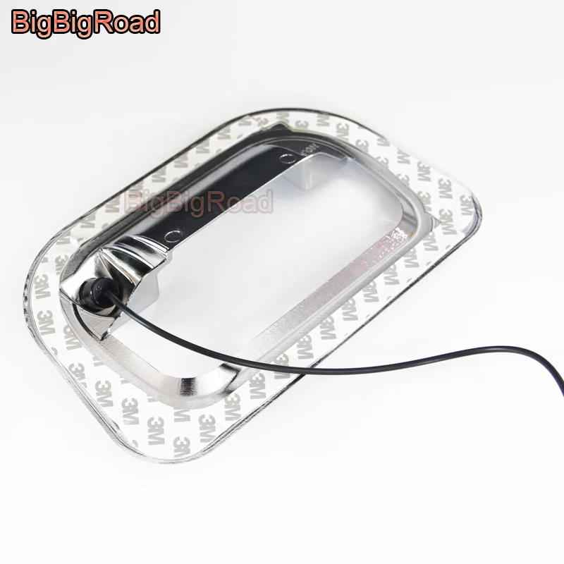 BigBigRoad لتويوتا هايلكس فيجو بيك اب 2004--2013 2014 2015 سيارة HD الرؤية الخلفية وقوف السيارات المسار مقبض الكاميرا #6