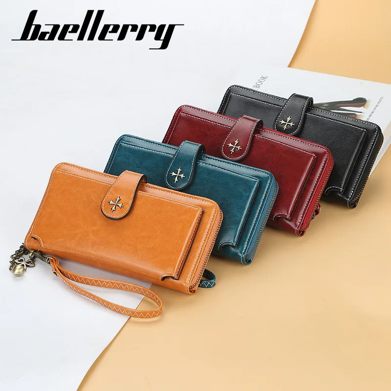 Name Engraving Women Wallets Card Holders Classic Long Top Quality Leather Female Purse  Zipper Brand Wallet For Women Carteria