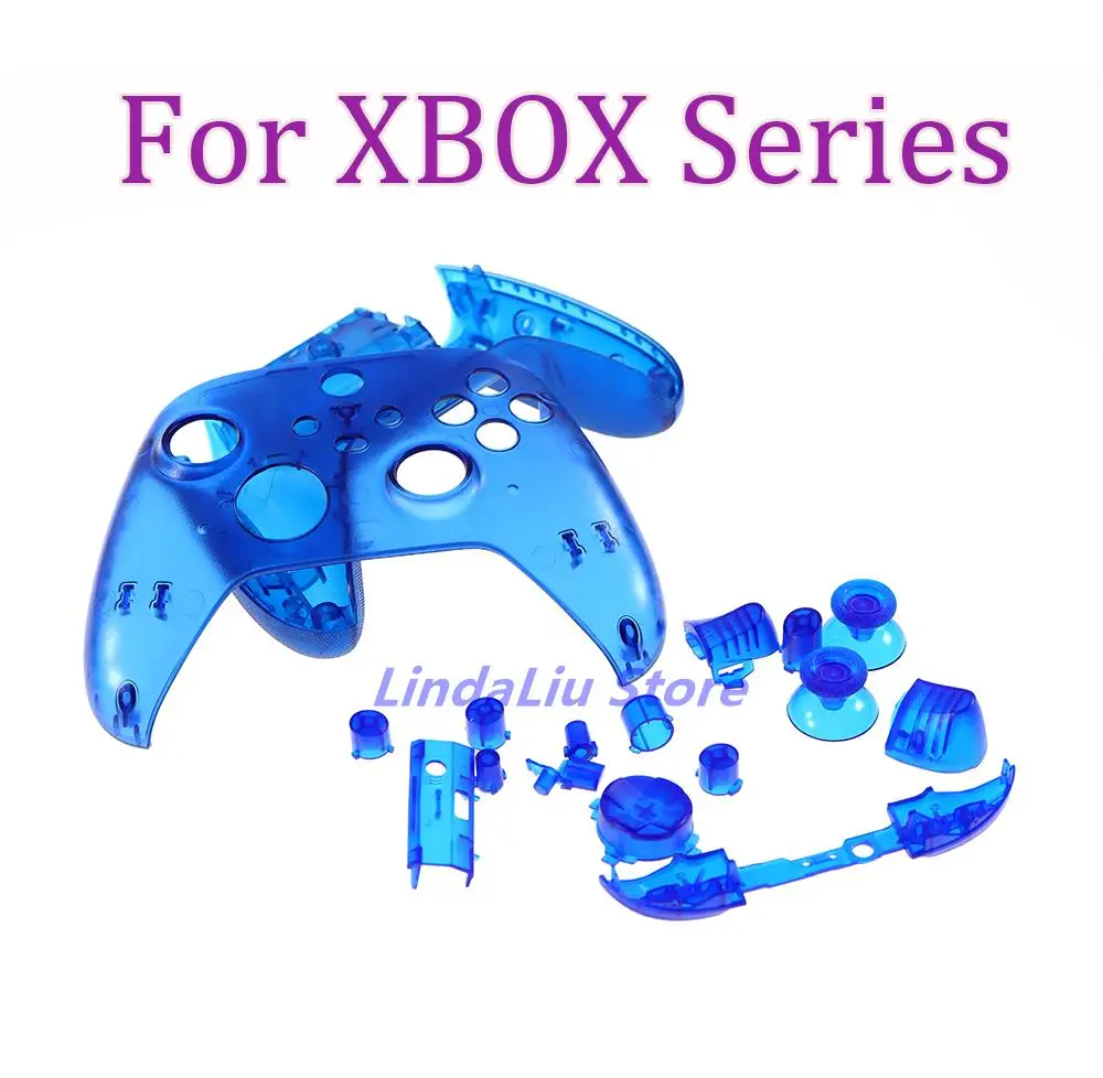 

6sets Transparent Clear Full Sets Housing Shell Cover Case With Buttons Replacement For Xbox Series X S Controller