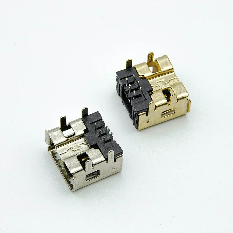 USB  female plug  jack for wii 6P gold-plated game console Accessories connector  short body sinking plate  socket repair Parts