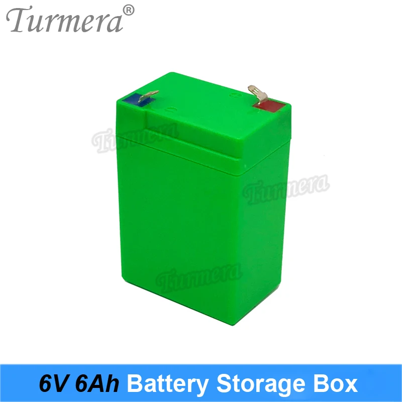 Turmera 6V 6AH Battery Storage Box Empty for Lifepo4 Battery Use Children Electric Car or Motorcycle Electronic Emergency Light