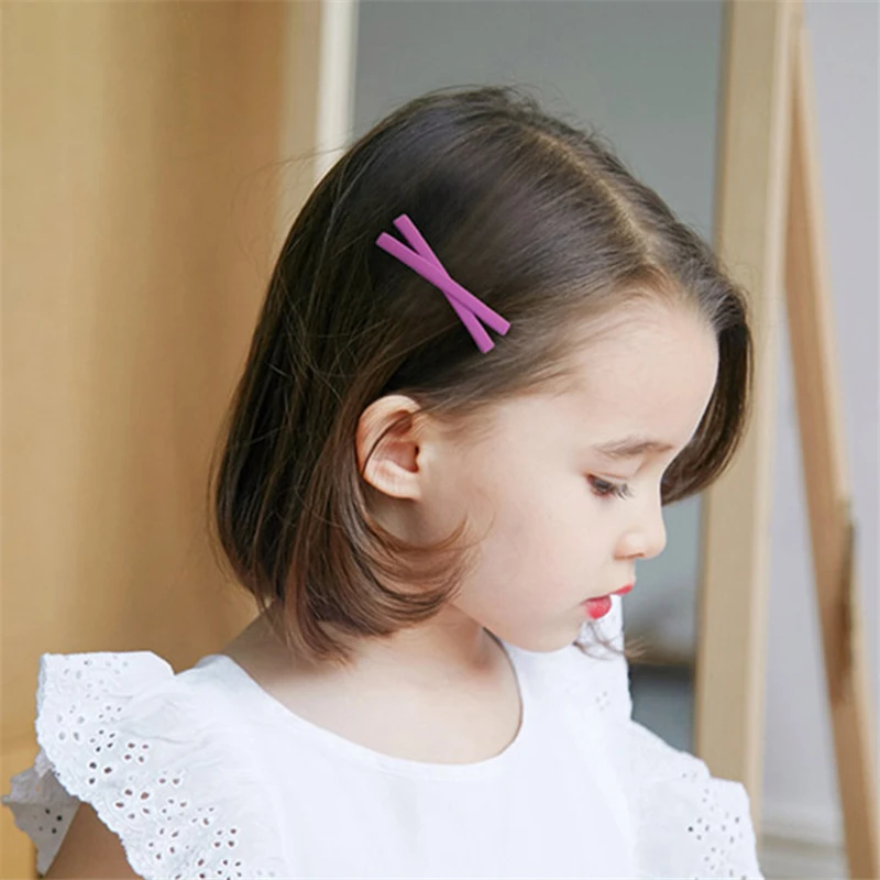 5Pcs Fashion X Shaped Hair Clips Solid Color Matte Barrettes Colorful Sweet Hairpins For Girls Women Hair Accessories Hair Tools