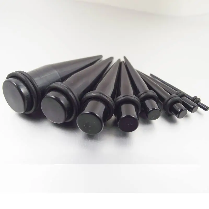 2 Pieces Big Black Ear Expander Taper Stretchers