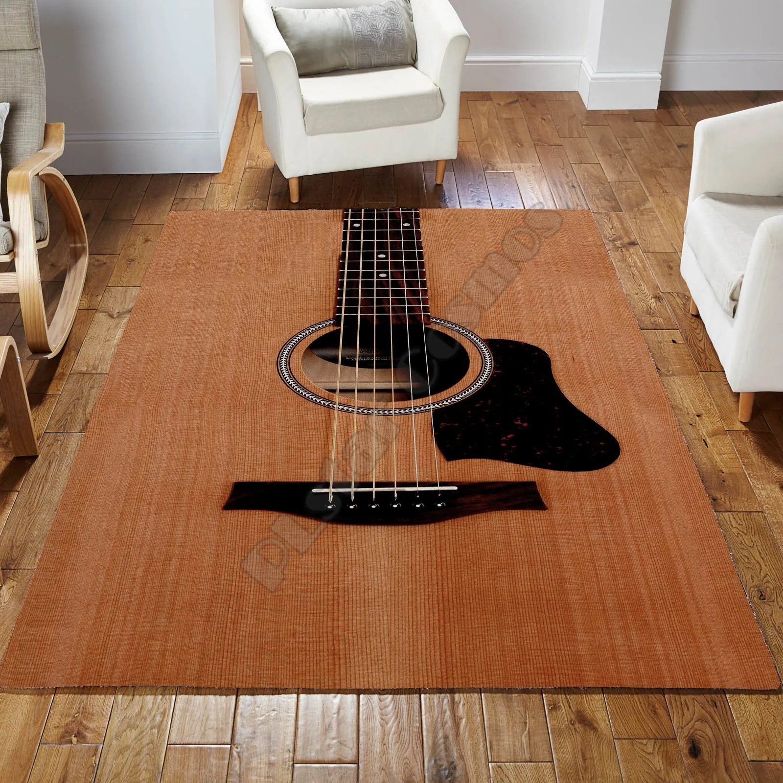 Guitar Musical Instrument 3D All Over Printed Rug Mat Rugs Anti-slip Large Rug Carpet Home Decoration