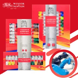 Winsor & Newton-Ensemble de peinture à l'huile professionnelle pour artiste, fournitures de dessin d'art, 12/18 couleurs, 1 ensemble