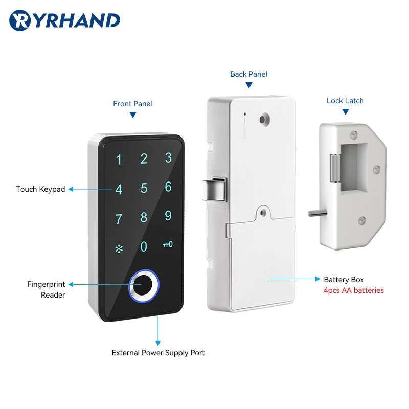 Electronic Smart Magnetic Sensor Rfid access control  fingerprint Cabinet Drawer lock