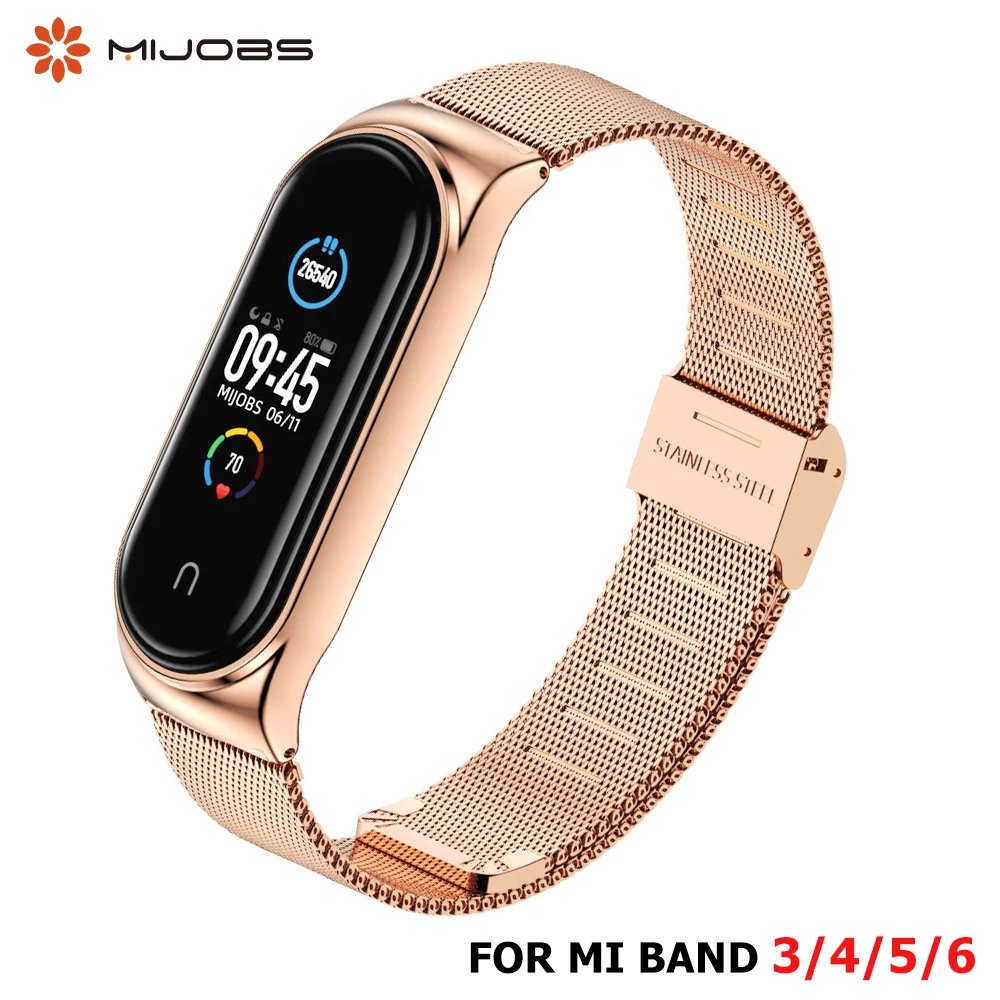 

Strap for Mi Band 5 6 Metal Milanese Bracelet On Mi Band 4 Wristband Stainless Steel Mi Band 3 Strap For Xiaomi Miband 5 4 Xaomi