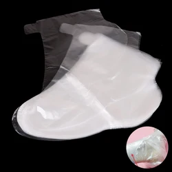 100pcs Disposable Foot Cover Transparent Film Foot Cover for Pedicure Prevent Infection Remove Chapped Foot Covers