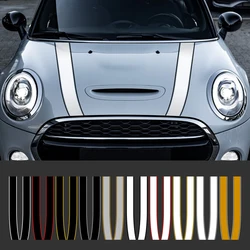 Car Engine Hood Bonnet Sticker Stripes Decals Decor For Mini Cooper S JCW R55 R56 R60 R61 F54 F55 F56 F60 Countryman Accessories