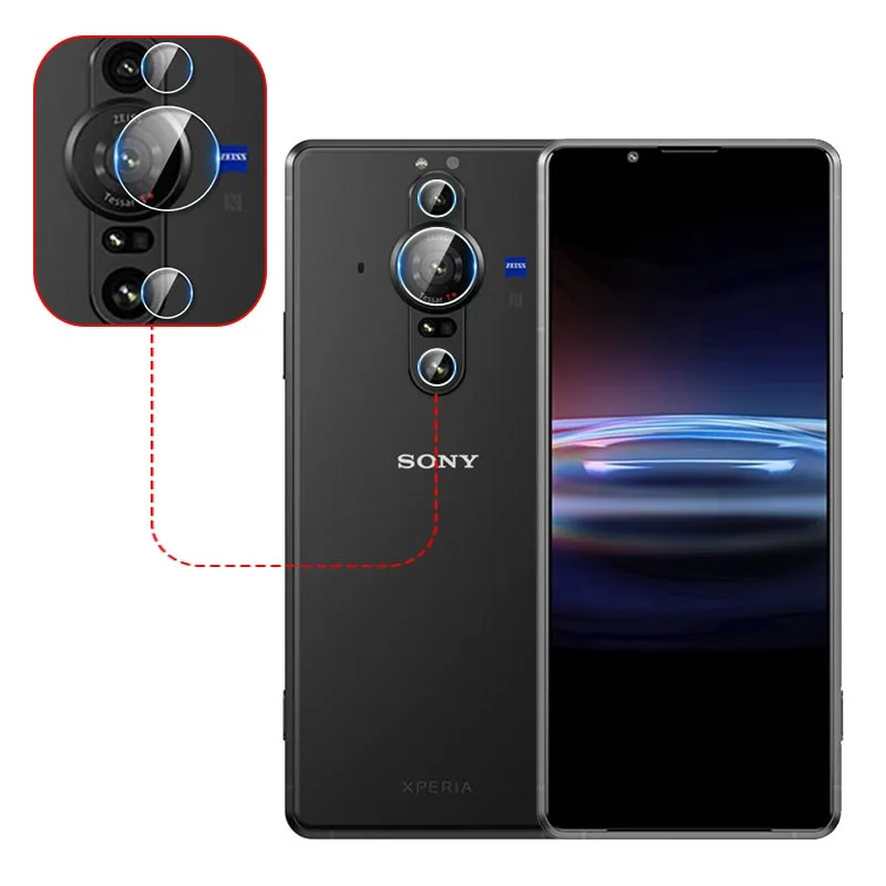 Dla Sony Xperia pro-i Pro I 1 pełna pokrywa wyczyść Ultra Slim powrót aparat osłona obiektywu miękkie szkło hartowane osłona ochronna