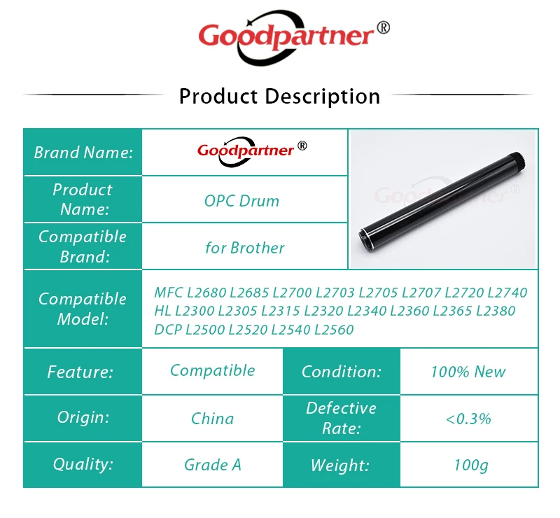 5X DR2335 DR630 2300 2315 2320 OPC Drum for Brother HL L2300 L2340 L2360 L2365 DCP L2500 L2520 L2540 L2560 MFC L2700 L2720 L2740