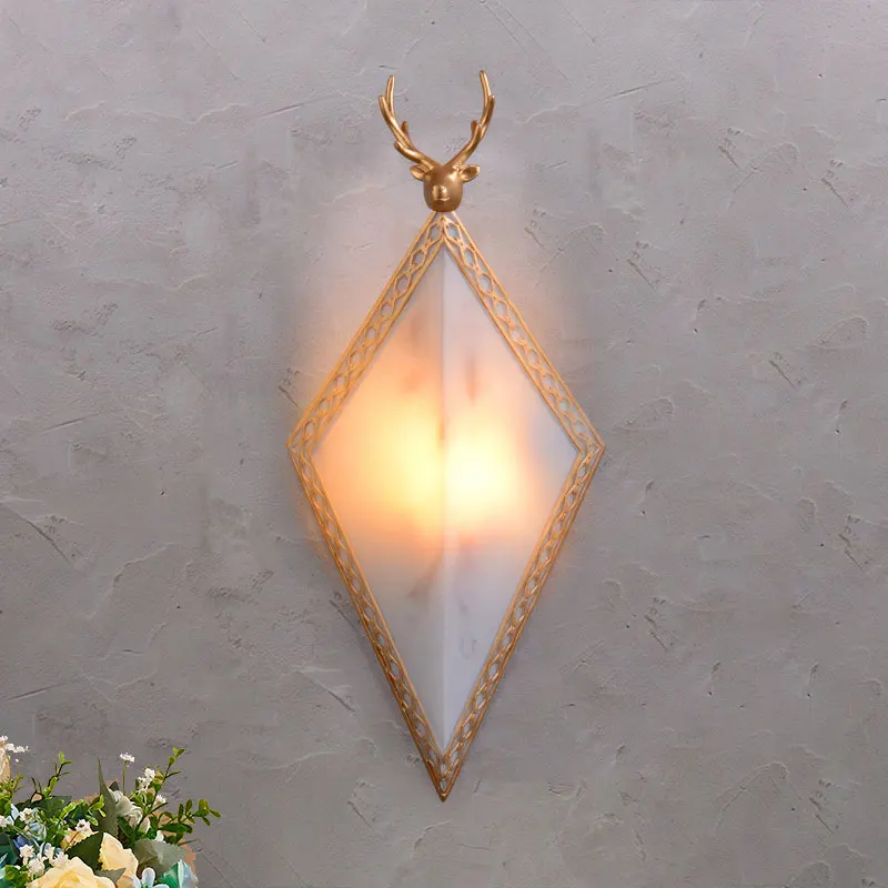 

Modern Resin Deer Wall Lamp Living Room Bedroom Bedside Wall Light for Home Decor Industrial Antler Lamp Bathroom Mirror Lights