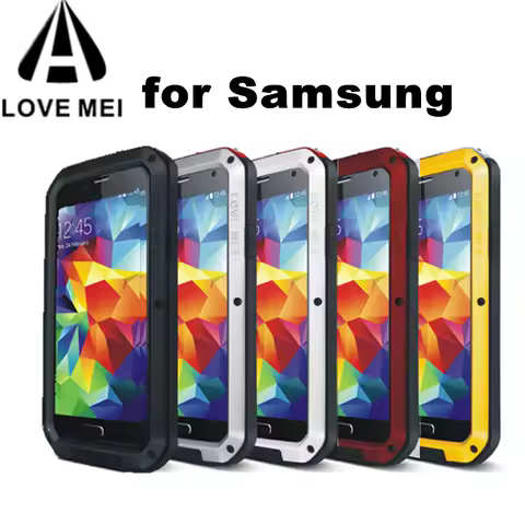 LOVE MEI Water Resistant Metal Case for samsung Galaxy S25 S24 S23 S21 S22 Plus S20FE S21FE S23FE S24FE Note 20 Ultra A71 5G