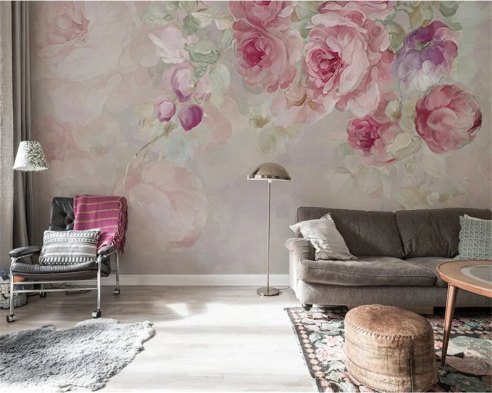 beibehang Customize the new indoor Nordic TV background American pastoral living room wall papers home decor wallpaper