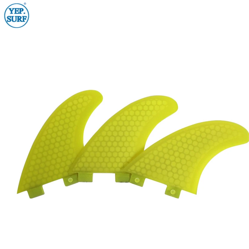 Surfing Double Tabs Fins, Honeycomb Fibreglass Fin, 2 Colors, Surf Quilhas Double Tabs, L Size