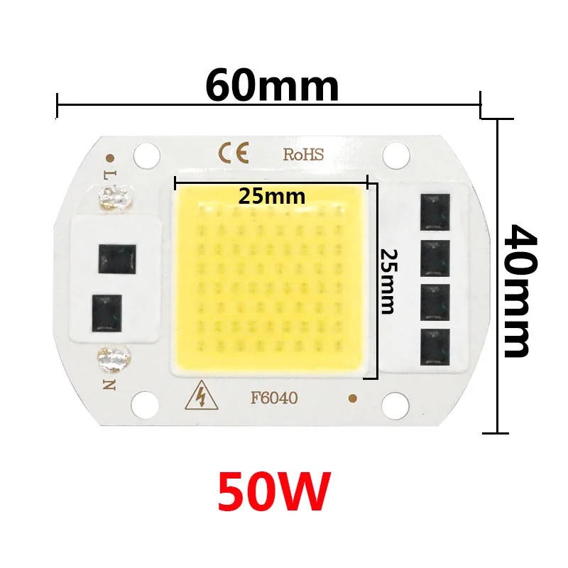 Chip LED COB AC220V 50W 10W 20W 30W Nie ma potrzeby sterownika do światła halogenowego Reflektor Lampada Lampa Led Żarówka DIY Oświetlenie Biały