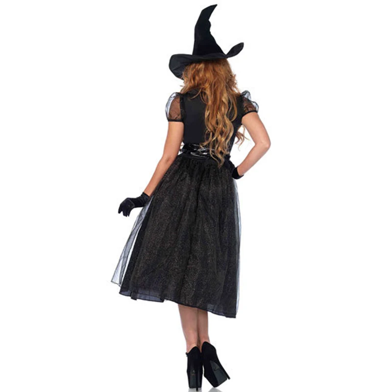 Multiple Carnival Halloween Lady Classic Witch Costume Wicked Magic Enchantress Playsuit Cosplay Fancy Party Dress