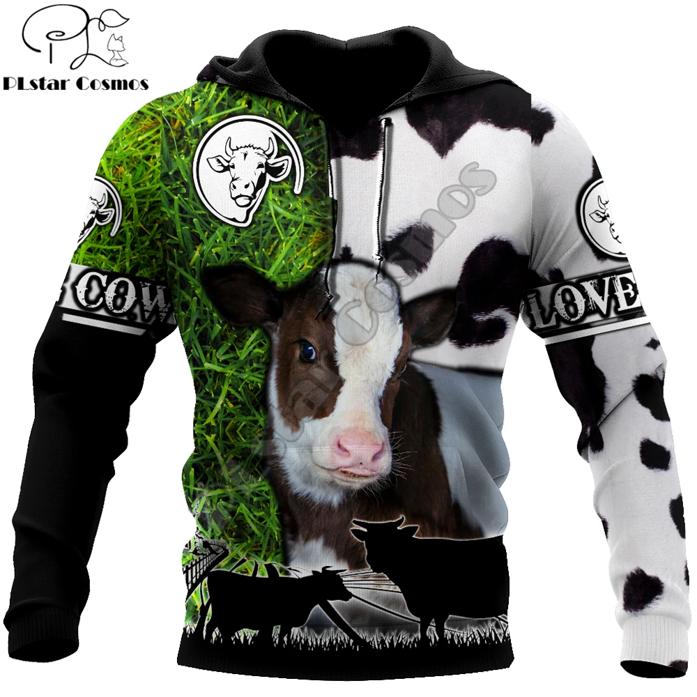 

Animal Farm Love Cow 3D All Over Printed Autumn Men Hoodies Unisex Casual Pullovers Zip Hoodie Streetwear sudadera hombre DW622