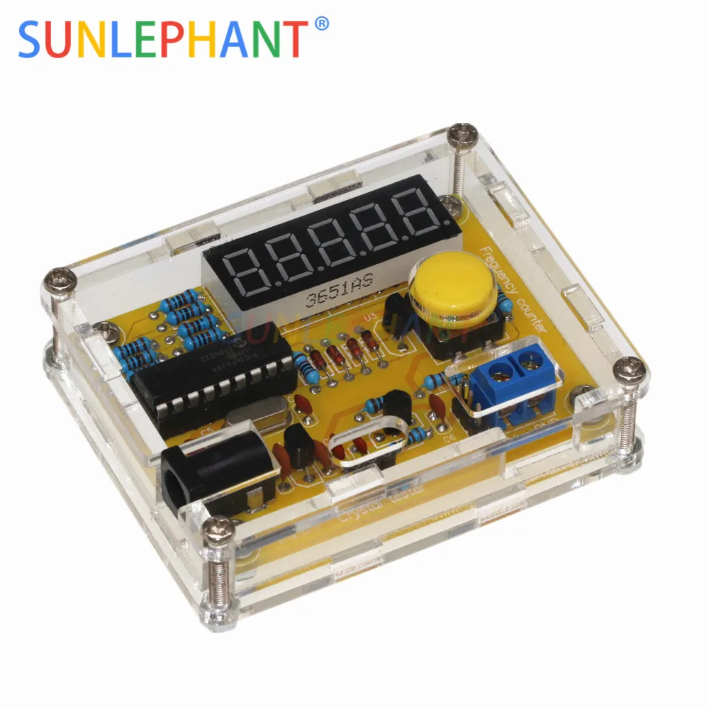 DIY Kits 1Hz-50MHz Crystal Oscillator Frequency Counter Meter Digital LED + CASE