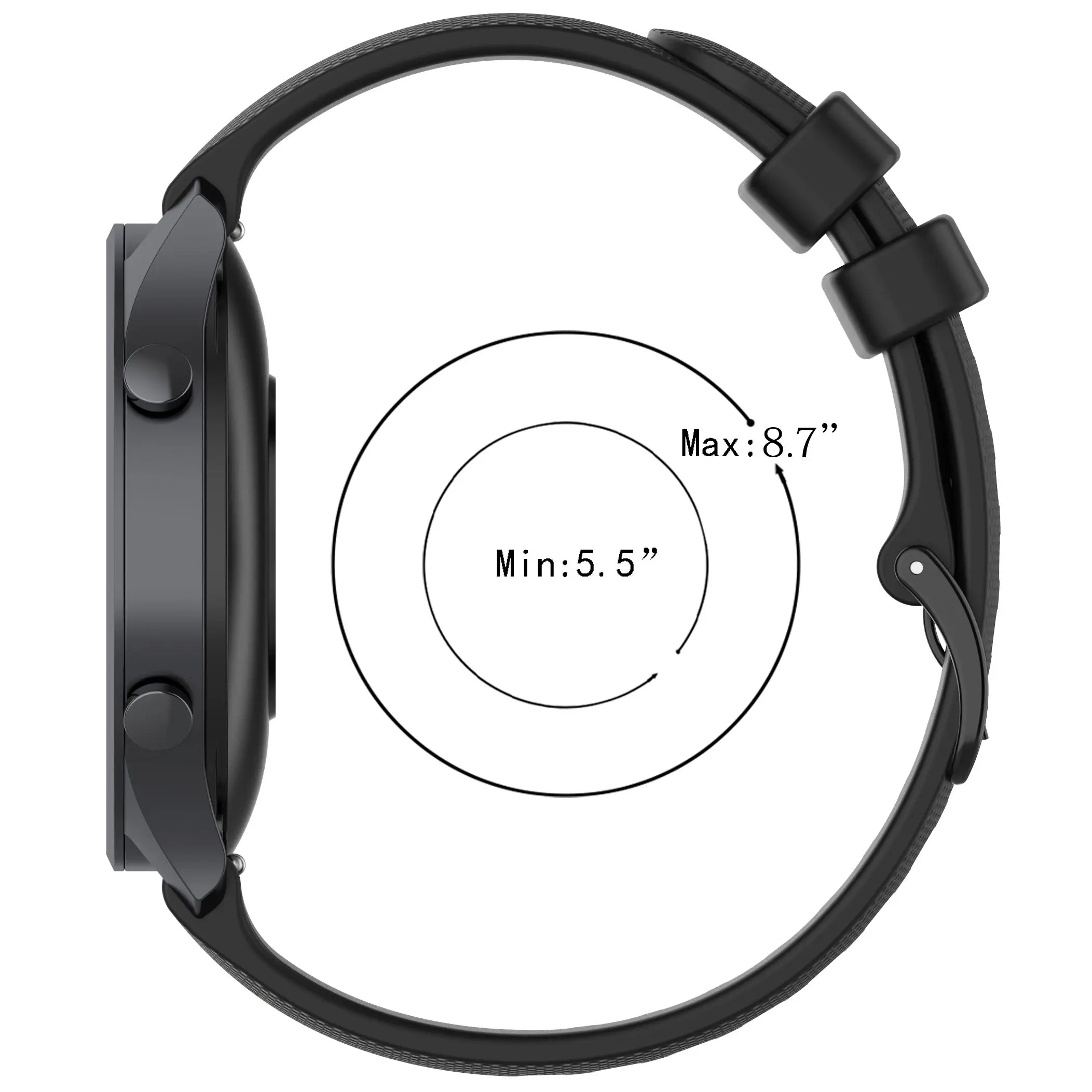 Correa de silicona para reloj inteligente, pulsera de 20mm para Garmin Venu Move 3, estilo lujoso Vivomove HR, Forerunner 245, 645, 158, 55