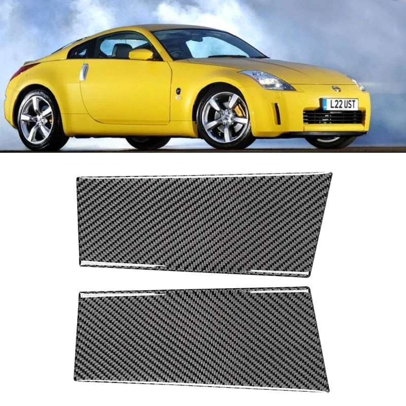 

Real Carbon Fiber B Pillar Post Cover Trim Car Window Goalpost Decorative Paste On Modified Car Accessories For Nissan 350Z Z33