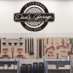 Large Car Repair Garage Wall Decal Dad Garage Open 24 Hours Family Love Quote Pantry Wall Sticker Vinyl Decor