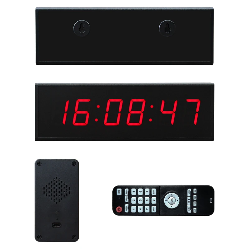 LED Countdown Clock, Digital Timer, Desktop Clock, Indoor Stopwatch, Timer, 12/24 Hour Time