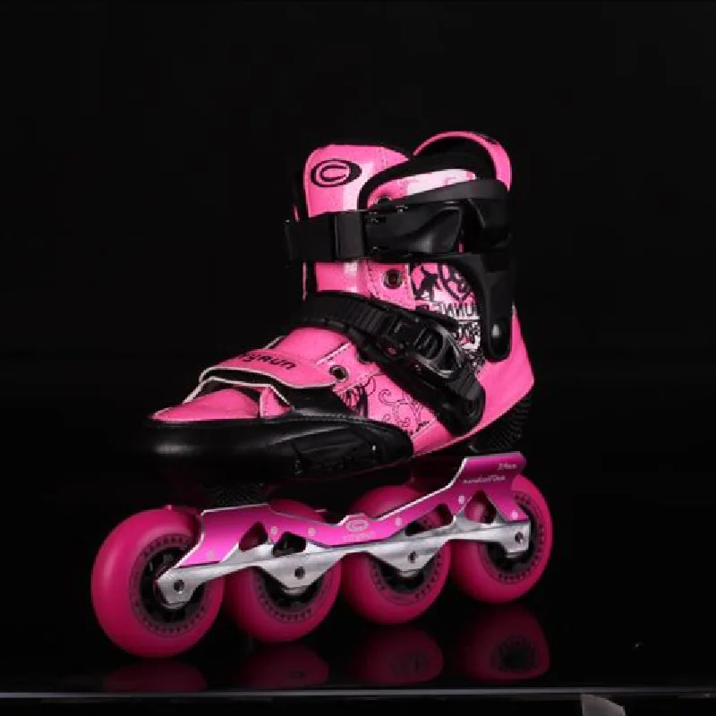 CITYRUN Kids Carbon Fiber Roller Skates Shoes Carbon Slalom Children Inline Skating Patines Boys Girls FSK Roll Sneaker EU 27-38