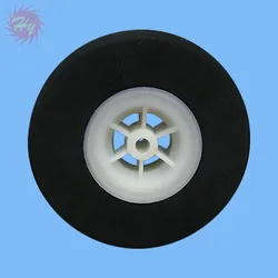 2 Pcs  Landing Gear Light Sponge Wheels Nylon Hub Color White Dia 25mm-75mm For RC Aircraft Model Replacement Parts