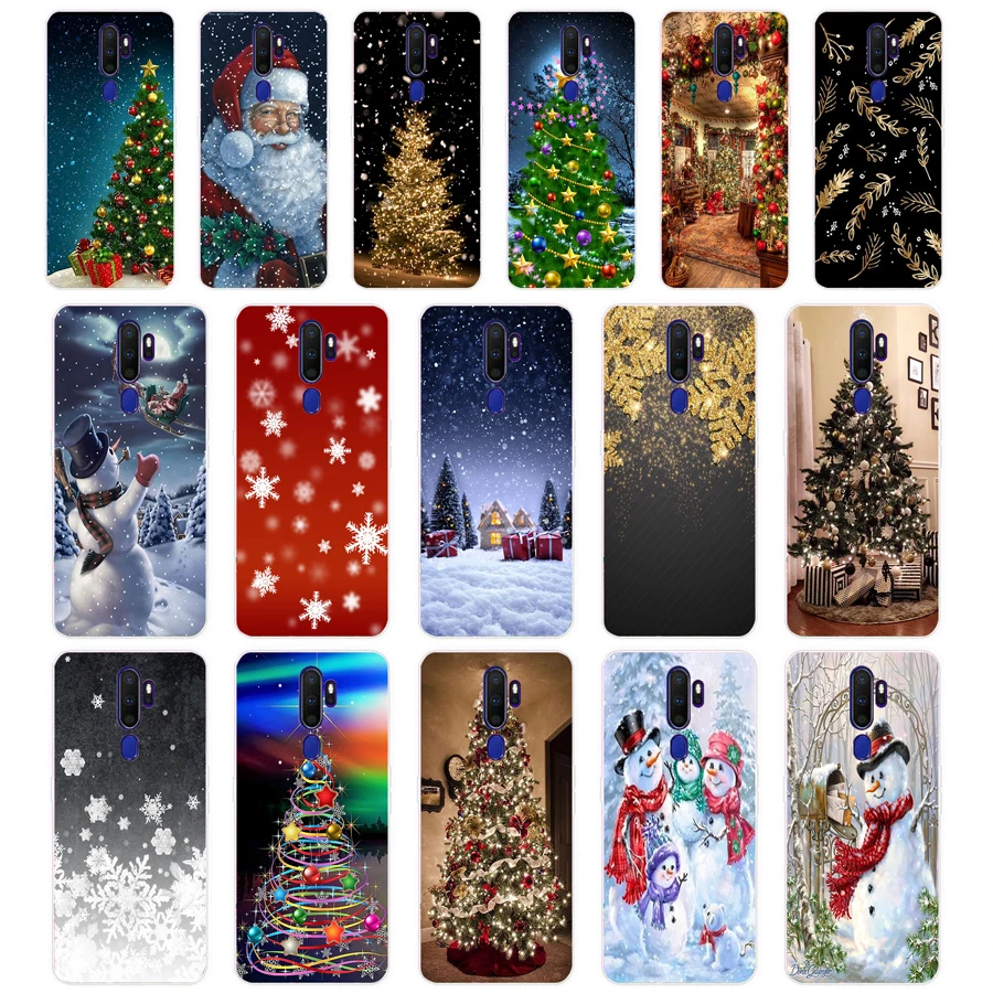 325FG Christmas holiday Tree New Year gift Soft Silicone Tpu Cover phone Case for OPPO A5S A7 AX7 A5 A9 2020 Reslme C3