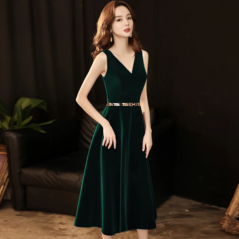 Prom Dresses 2021 A Line Velvet Sexy Girls Cocktail Dresses v-neck Homecoming Dresses