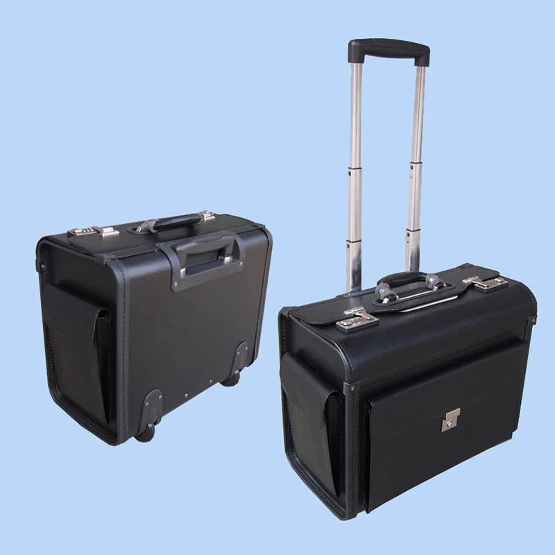 

Trolley password suitcase captain's box flight attendant special check-in luggage empty luggage box retro password flight case