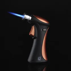 Metal Spray Gun Inflatable Windproof Gas Lighter Fixed Lock Outdoor Kitchen With Fire Point Cigar Butane Torch Lighter