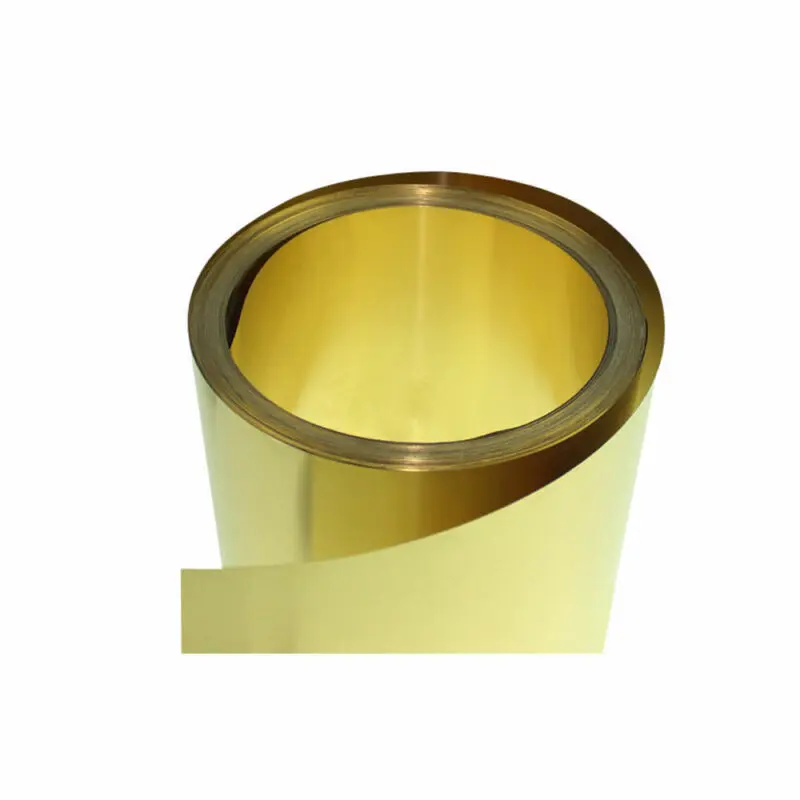 Rotolo di lamiera sottile in lamiera di ottone 1PC 0.01-0.3mm x 10-200mm x 1000mm Supp per la lavorazione dei metalli