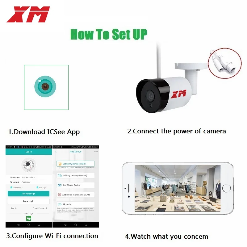 5MP Wireless Surveillance Camera Two-Way Audio WiFi Camera Outdoor Motion Detection Security Camera IR Night Vision IP Camera