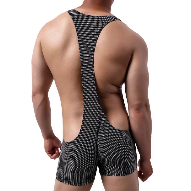 Men Undershirts Bodysuits Shorts Seamless Bugle Pouch Gymnastics Gym Sports Wrestling Singlet Underwear Bodybuilding Jumpsuits