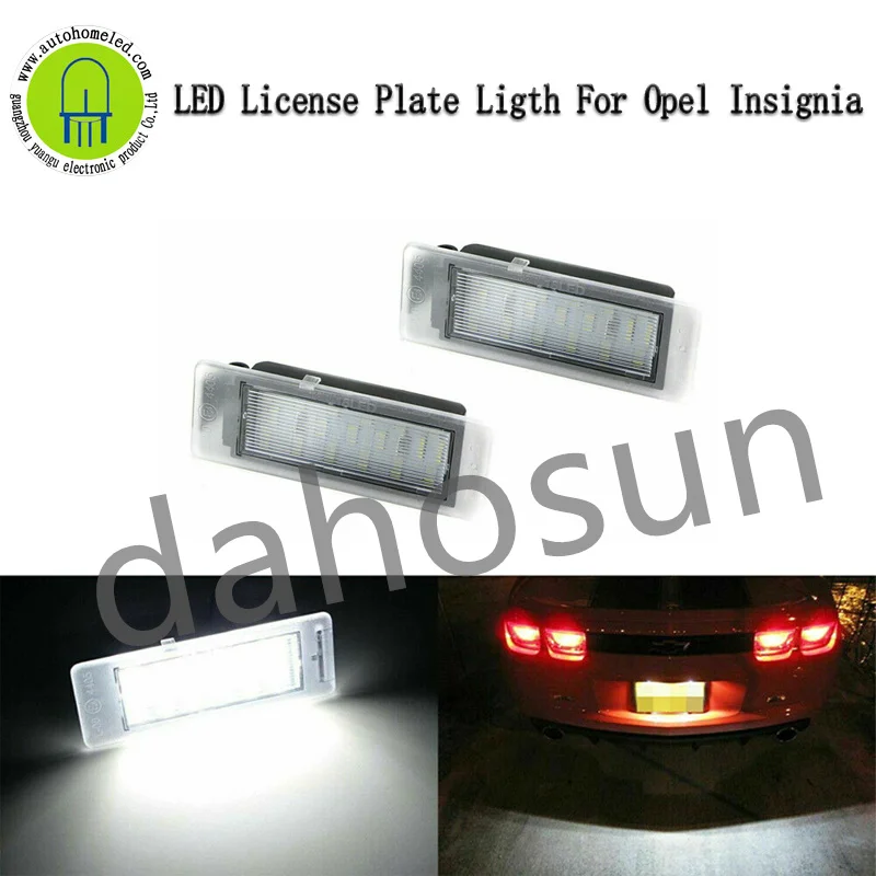 

2Pcs Dahosun White LED License Plate lamp For Chevrolet Cruze 09-14 Camaro 10-13 Sonic 12-14 Fraverse Impala/Opel Insignia Sport