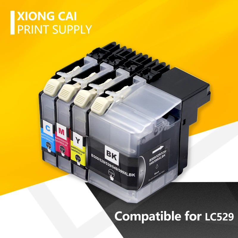 High quality Ink cartridge 4pcs for Brother LC529 for DCP J100 DCP J105 MFC J200 Compatible Ink cartridge