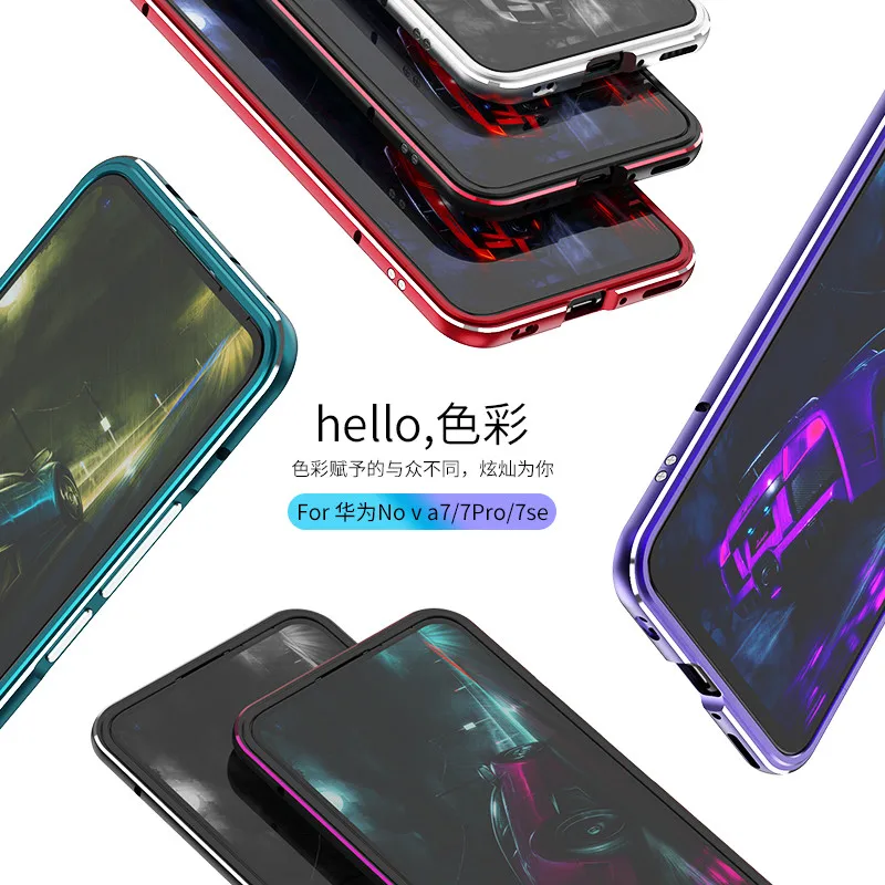 Bumper Case For Huawei Nova 7/nova7 Pro/7se Nova 8 SE Aluminum metal Frame Slim Cover Phone Case Protector Nova 7 8se